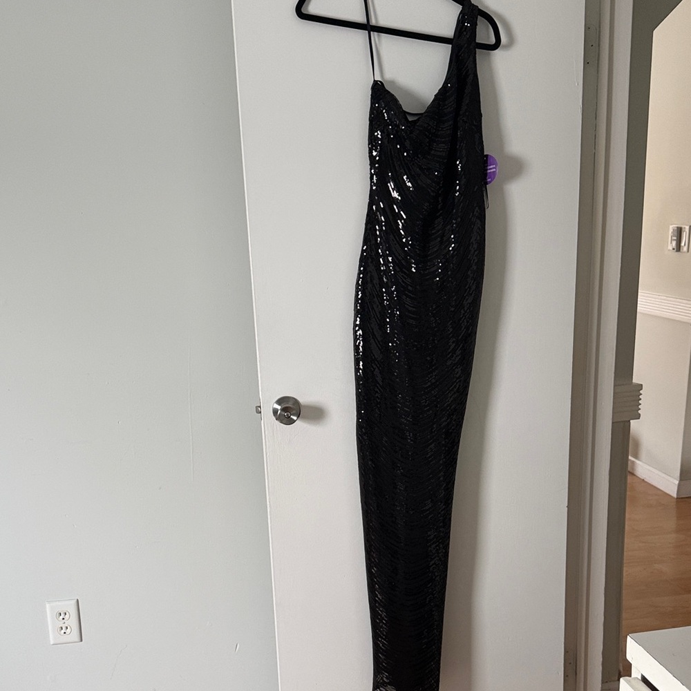 Black Sequin Evening Gown NWT